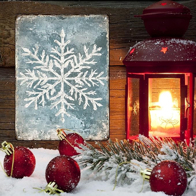 Vintage Christmas Tin Sign - Image 5