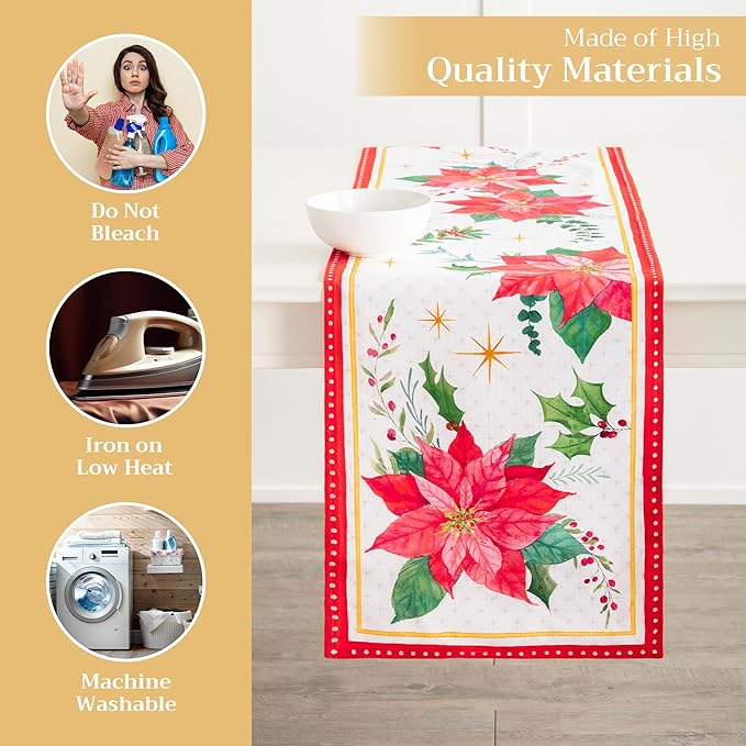 Maison d' Hermine Table Runner 100% Cotton Double Layer Table Runners 72 inches - Image 3