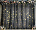 20ft x 10ft Black Tulle Photo Backdrop Curtain by Suppromo