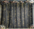 Black Tulle Backdrop Curtain by Suppromo