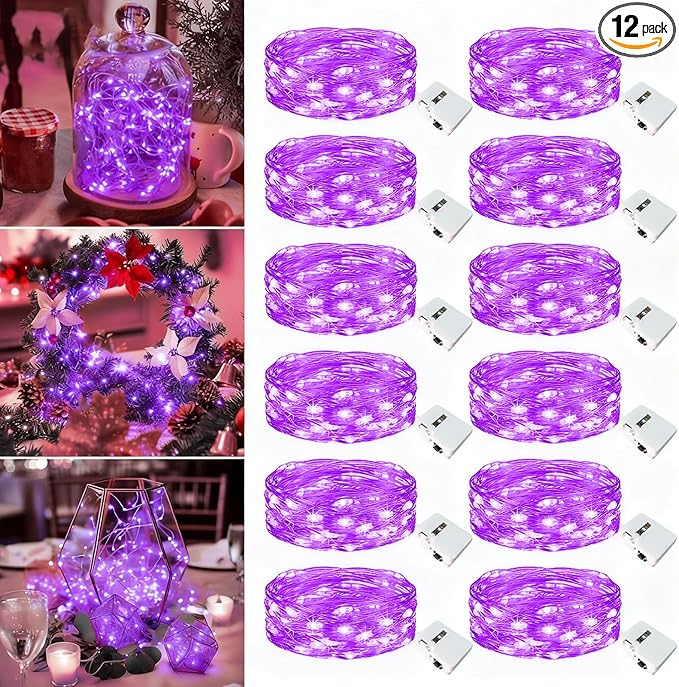 12 Pack Fairy Lights Battery Operated - 7ft 20 Led Twinkle Lights 3 Modes by Unknown