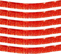 6 Pack 10 Feet Red Foil Fringe Garland Metallic Tinsel Streamers Banner Wall by Clayghsen