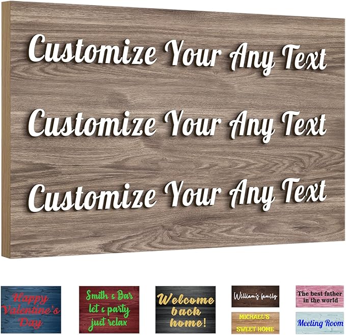 Custom Sign Personalized Wooden Signs by Qingxily