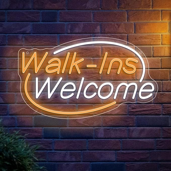 Walk-Ins Welcome Neon Sign, Neon Sign by STOERNEON