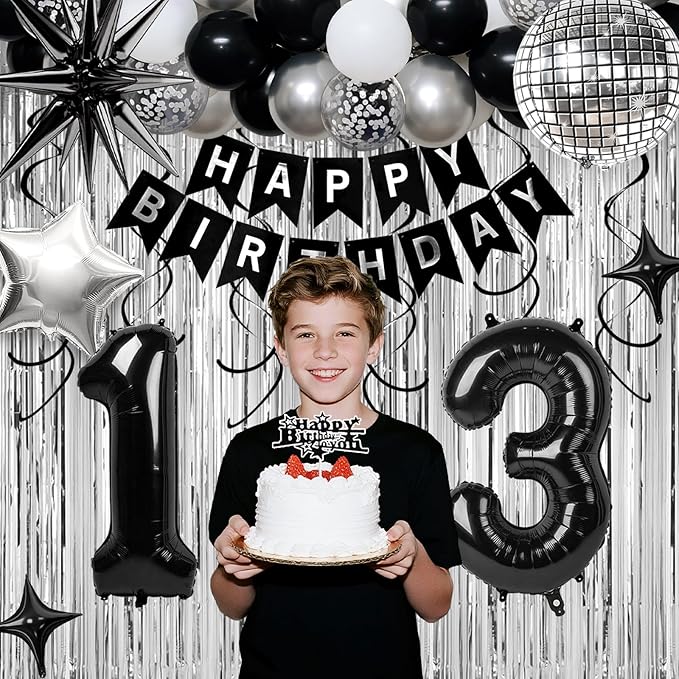 13th Birthday Decorations for Boys Girls, Fringe Curtains Kit - Image 3