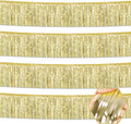 4 Pack 10 Feet Light Gold Foil Fringe Garland Metallic Tinsel Streamers Banner by Ferwzsr