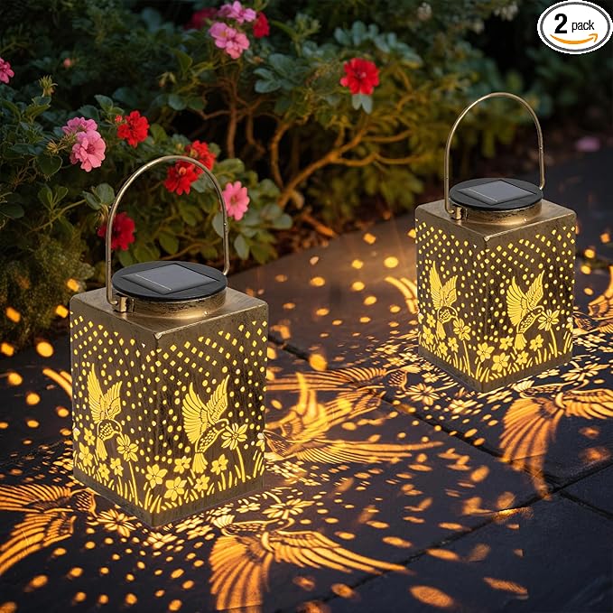 2 Pack Bronze Solar Lights Outdoor Waterproof Decorative by LightYourLife