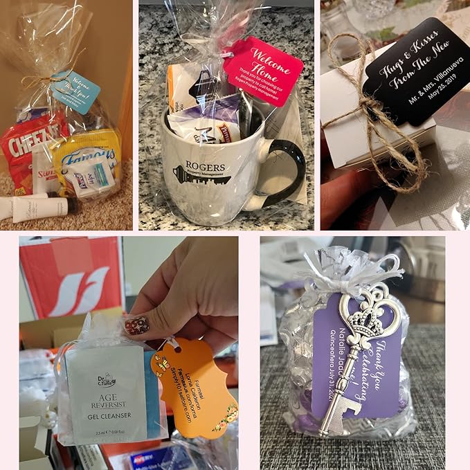 Custom Hang Tags, Personalized Logo Text Price Tags Kraft & Paper Gift Tags - Image 4
