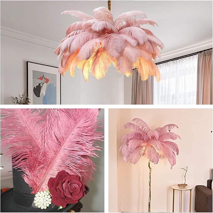 Larryhot Pink Ostrich Feathers Bulk- 16-18 inch 10pcs Feathers - Image 6