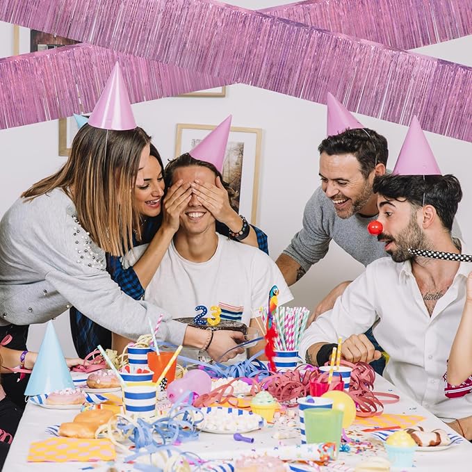 Laser Pink Birthday Decorations Tinsel Garland Parade Float Decorations - Image 8