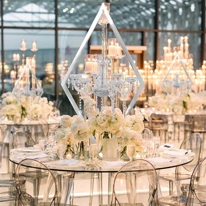European Wedding Romantic Candlestick 45 "Table top Candlestick Metal - Image 3