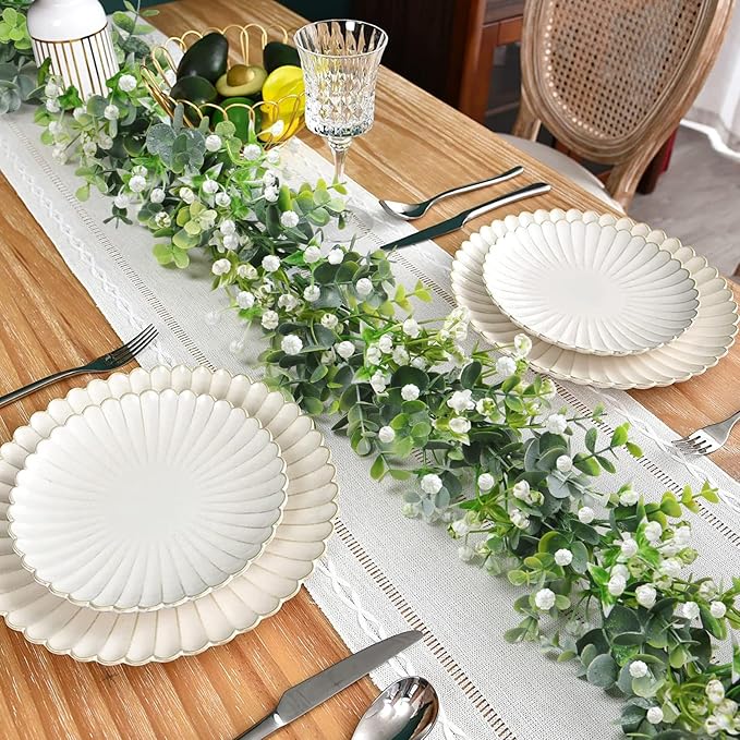 SOMYTING Artificial Eucalyptus Garland 4 Packs 6Ft Faux Eucalyptus Garlands - Image 5