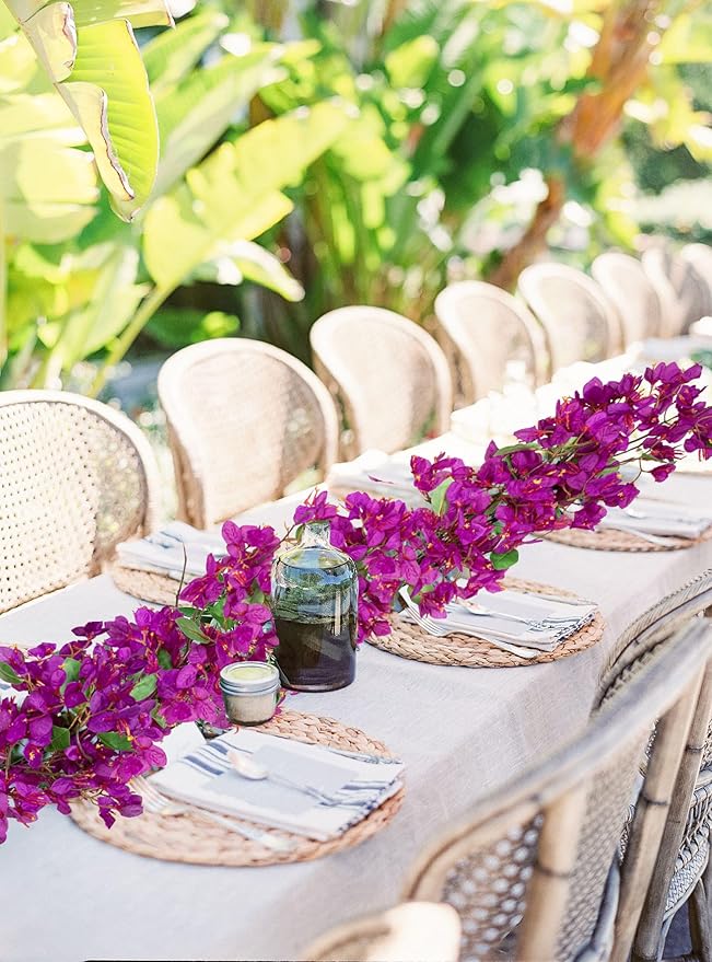 Briful 6ft Purple Bougainvillea Flower Garland – Artificial Silk Floral Vine - Image 6