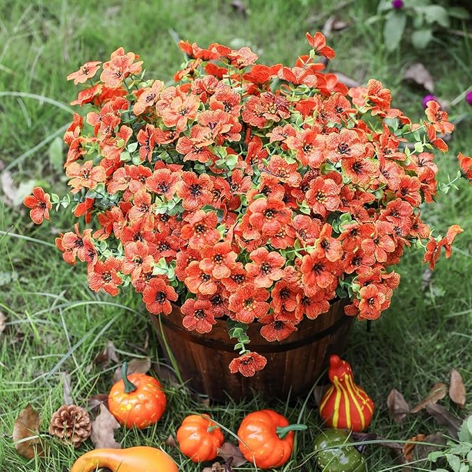 HyeFlora Artificial Flowers for Outdoor Indoor Garden Home Decoration, Faux - Image 2