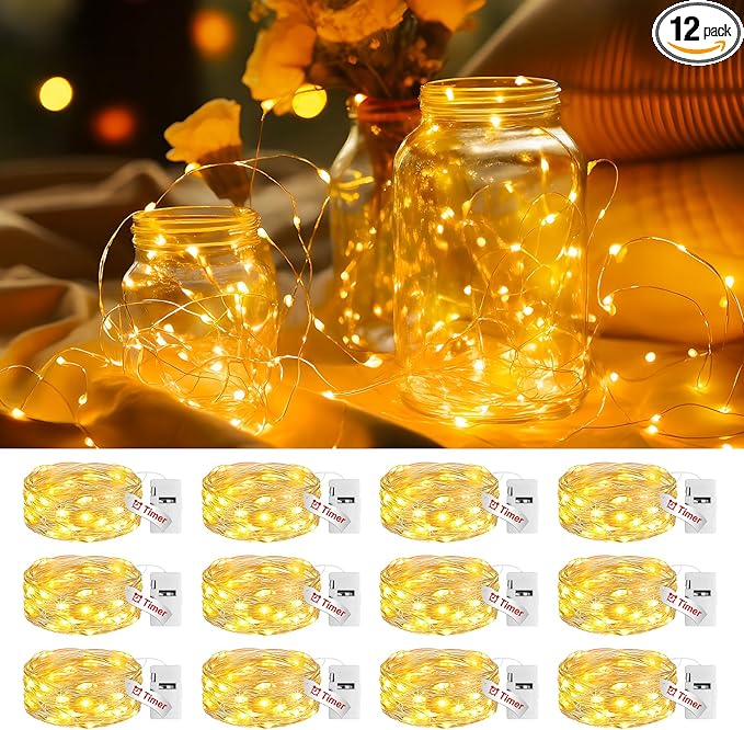 Litogo 12 Pack Fairy Lights Battery Operated by Litogo