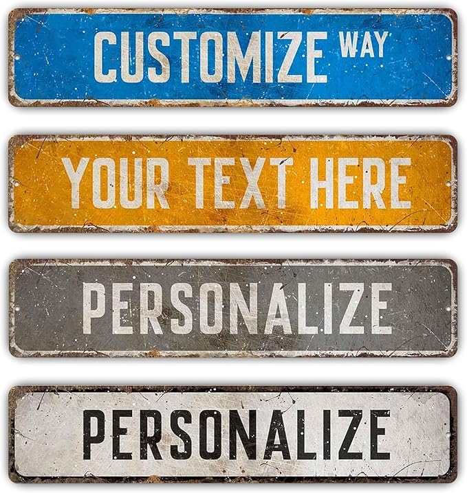 Custom Signs Outdoor Metal, Personalized Street Sign by SignSigts