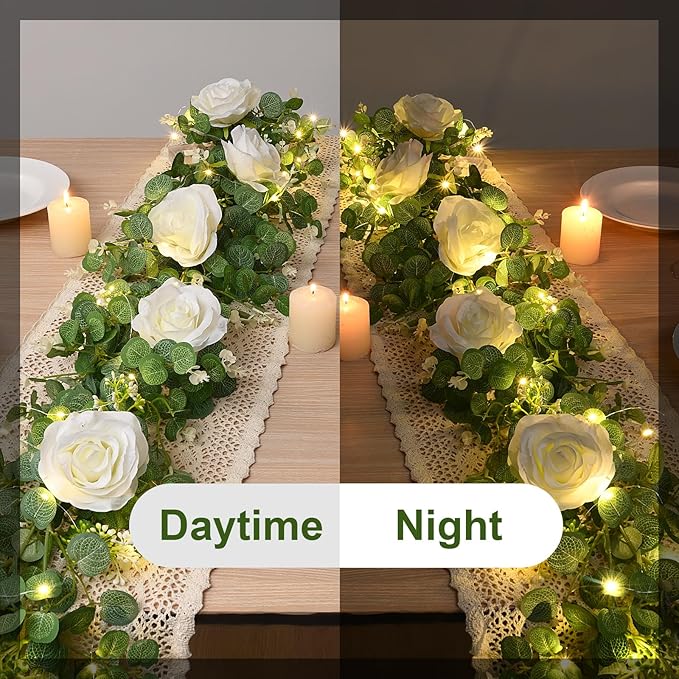 Dolicer 2Pcs 13Ft Artificial Eucalyptus Garlands - Image 2