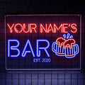 Personalized Home Bar Mica Led, Custom Name Mica LED Wall Light by LULMicaLedSign