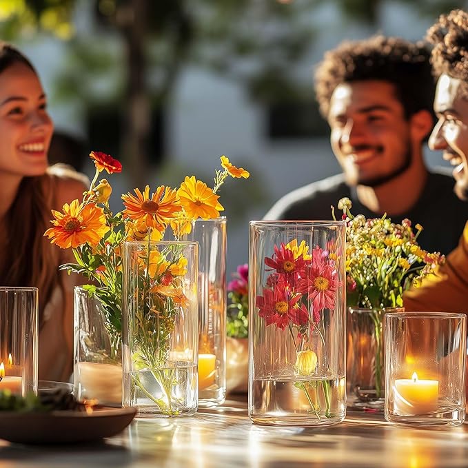 12pcs Glass Vase Cylinder Vases - Image 6