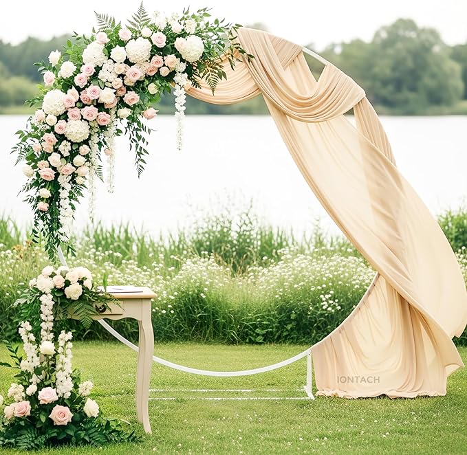 Wedding Arch Draping Fabric 29" x 19Ft Sheer Drapes - Image 3