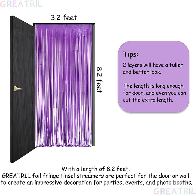 Purple Foil Fringe Party Backdrop - Image 5