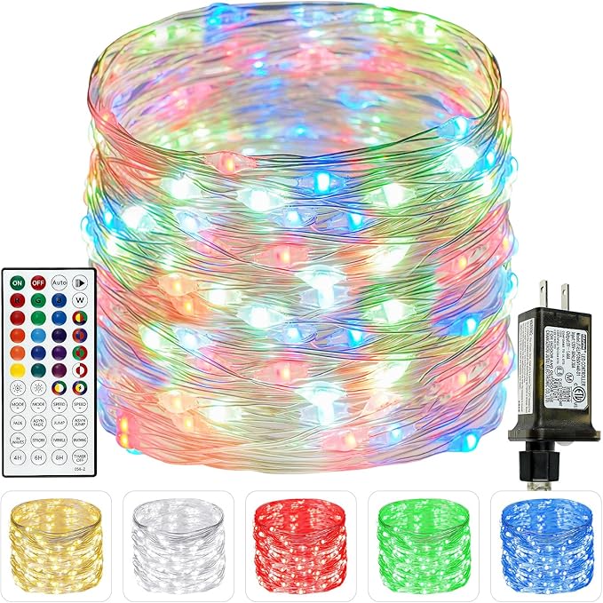 66Ft 200 LED RGB Color Changing Halloween Fairy Lights Plug in, Waterproof by BHCLIGHT