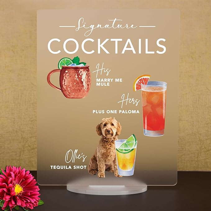 Pet Signature Drink Wedding Signs - Image 2