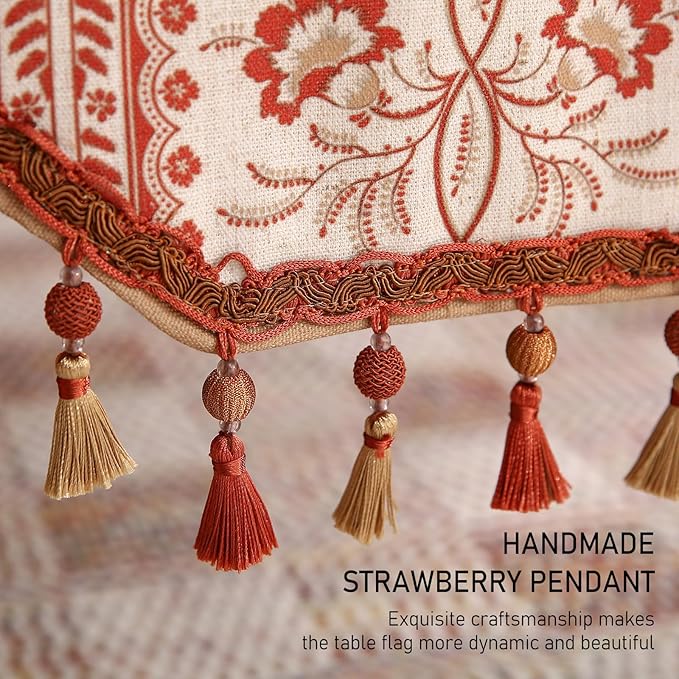 ISAENNE Designer Vintage Linen Table Runner 87 Inches Long, Thanksgiving - Image 6