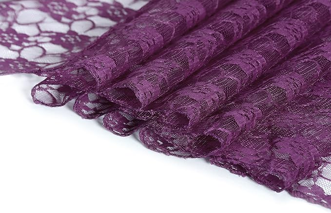 MDS Pack of 10 Wedding 12 x 108 inches Lace Table Runner - Image 3