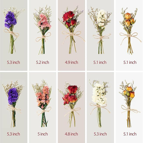 10/12/24 Pack Dried Flowers for Vase Various Mini Bouquet Dried Small - Image 2