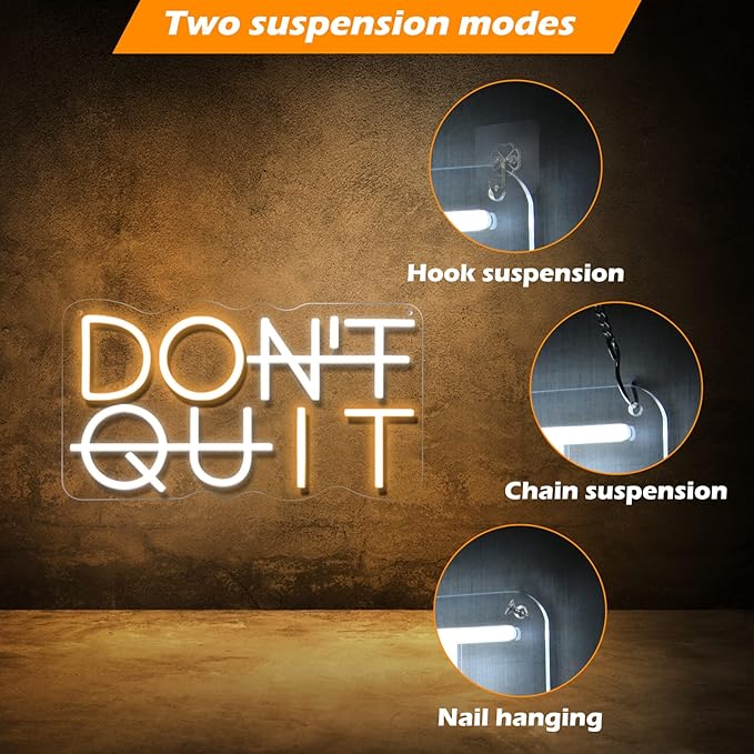 Don't Quit LED Neon Sign for Wall Decor, DO IT Neon Lights Party Decorations - Image 4
