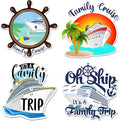 Hoteam 4 Pcs Family Cruise Door Decorations Magnetic Large Cruise Ship Door by Hoteam