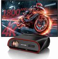 Ultra Bright 1800ANSI Lumens Smart Projector, NFC Casting Wireless, WiFi 6 by Pxodyda