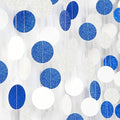 Navy-Blue White-Silver Birthday Party-Decorations Streamers - 52FT Graduation by Hugtmr