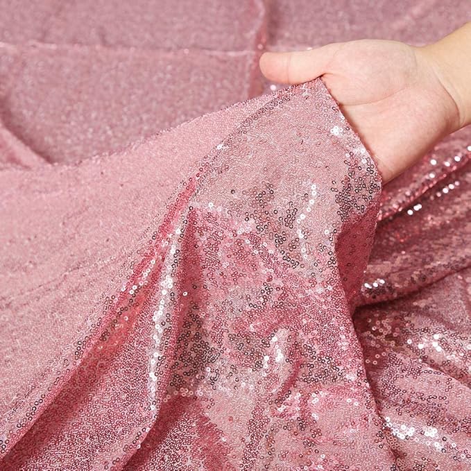 Poise3EHome 2 Panels 2ft x 8ft Fuchsia Pink Sequin Backdrop Curtains - Image 6