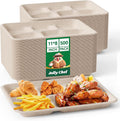 JOLLY CHEF Compostable  Compartment Paper Plates  *   Heavy by JOLLYCHEF