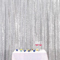 Poise3EHome 8FT x 8FT Silver Sequin Photography Backdrop Curtain by Poise3EHome