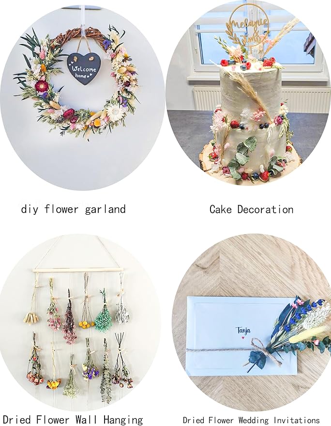 DIY Natural Dried Flower Set for Vase, Bulk Boho Dried Flowers - Image 7