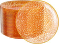 Rubtlamp 100Pcs Thanksgiving Plastic Dinner Plates, 10 Inch Disposable Orange by Rubtlamp