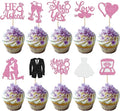 30 Pack Bride to be Cupcake Toppers Glitter Diamond Ring Love I Do Cupcake by YCTHUNFISH