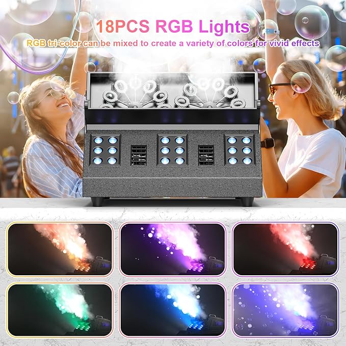 2000W Fog Machine, 3 in 1 Fog Bubble Machine - Image 8