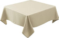 Biscaynebay Textured Fabric Square Tablecloths 54x54 Inches, Natural Water by Biscaynebay
