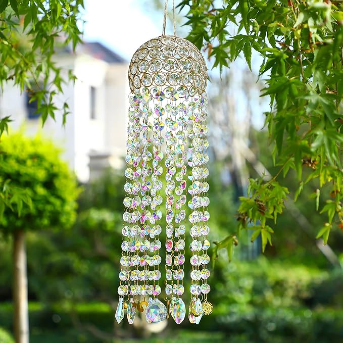 Chandelier Wind Chimes Crystal Suncatcher Window Hanging Sun Catchers AB Color - Image 4