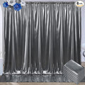 30x10 ft Wrinkle Free Black Silver Sequin Backdrop Curtain by ENJOYYOURPARTY