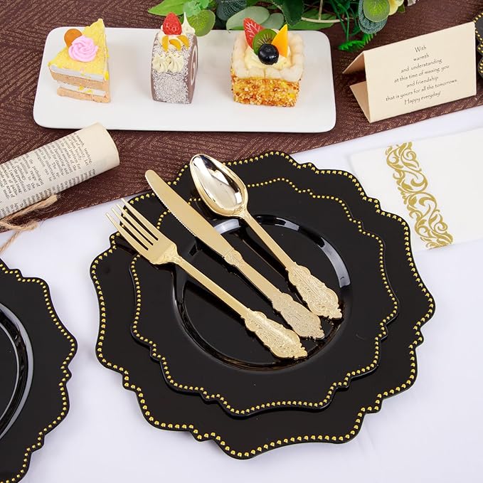 COLOSUS 175PCS Black Dinnerware set - Image 7