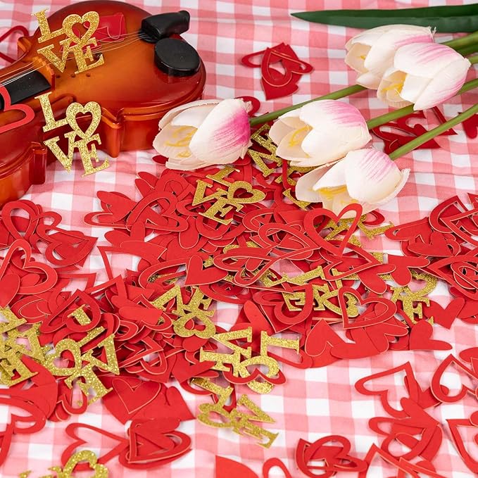 200 Pcs Red Heart Paper Confetti Love Confetti - Image 6