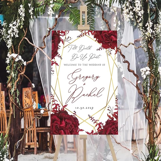Halloween Til Death Do Us Part Gothic Welcome Board - Image 4