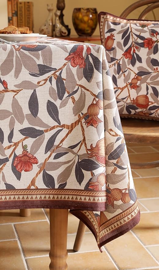 patdrea Designer Linen Extra Long Rectangle Tablecloth, Framhouse Vintage - Image 9