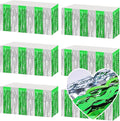 6 Pack 29x108 Inch Silver Green Wave Foil Fringe Table Skirts Metallic Banner by Mebiornt