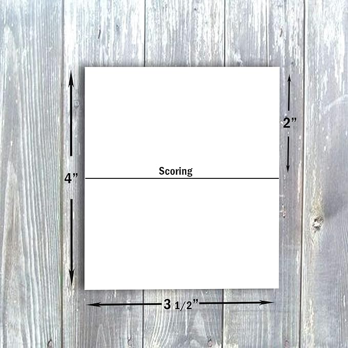 Hamilco Blank Tent Name Place Table Cards 3 1/2" x 2" Folded Card Stock - Image 2